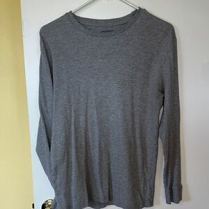 Jachs Men's Long-Sleeve Waffle Crew in Heather Gray